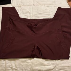 Women's Burgundy Powersoft Leggings
